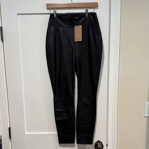 Black Faux Leather Pants